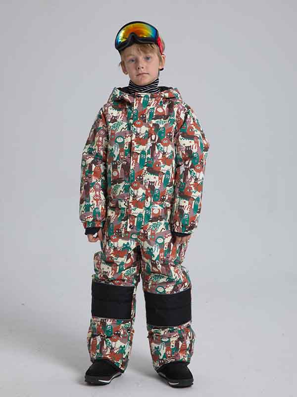 Boy & Girls Animal World One Piece Snowsuits - Image 3