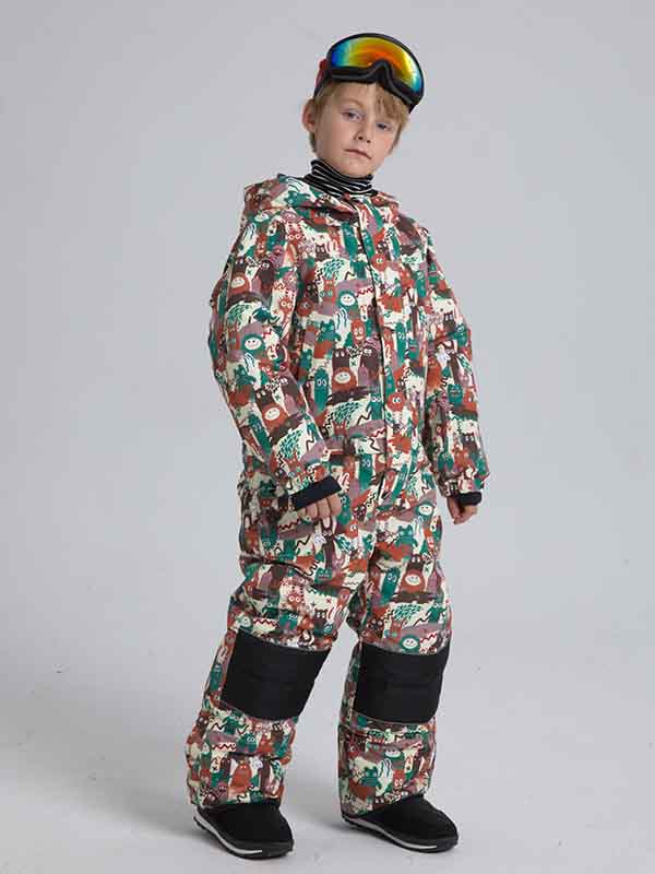 Boy & Girls Animal World One Piece Snowsuits - Image 4