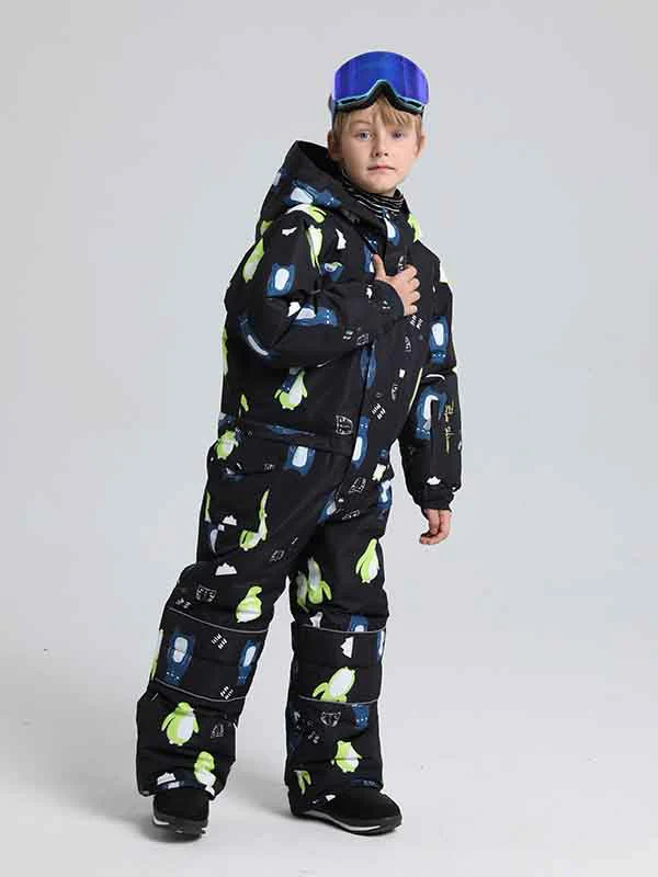Boy & Girls Penguin One Piece Snowsuits - Image 3