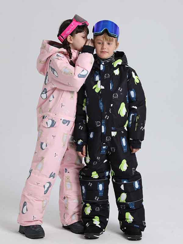 Boy & Girls Penguin One Piece Snowsuits - Image 6