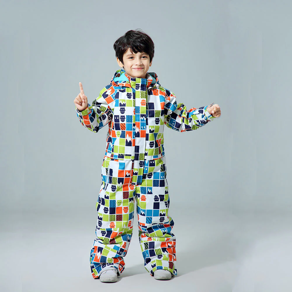 Boys One Piece New Style Winter Fashion Ski Suits Winter Jumpsuit Snowsuits - Image 4
