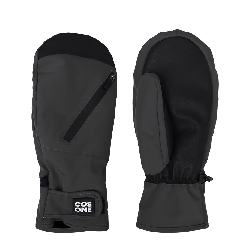 Cosone Unisex Zipper Pocket Waterproof Snow Mittens Gloves - Image 4