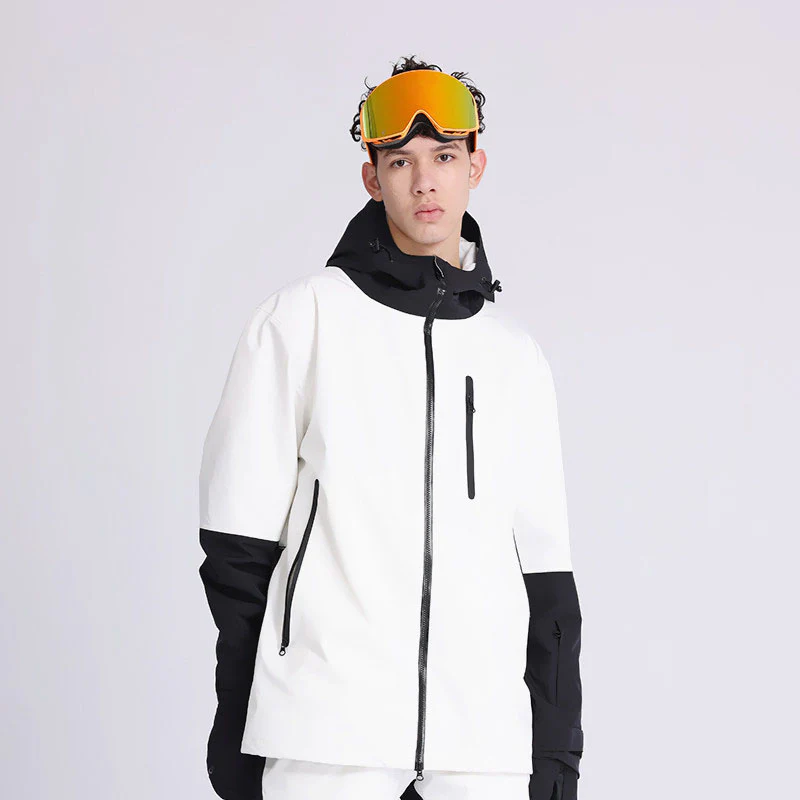 Cosone Women's Winter Forward Zipper Colorblock Windbreaker Snow Jacket - Image 3