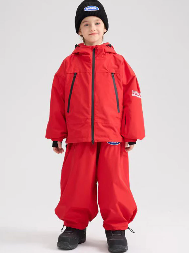 Doorek Kids Unisex Rabbit Ears Baggy Snowboard Suits - Image 3