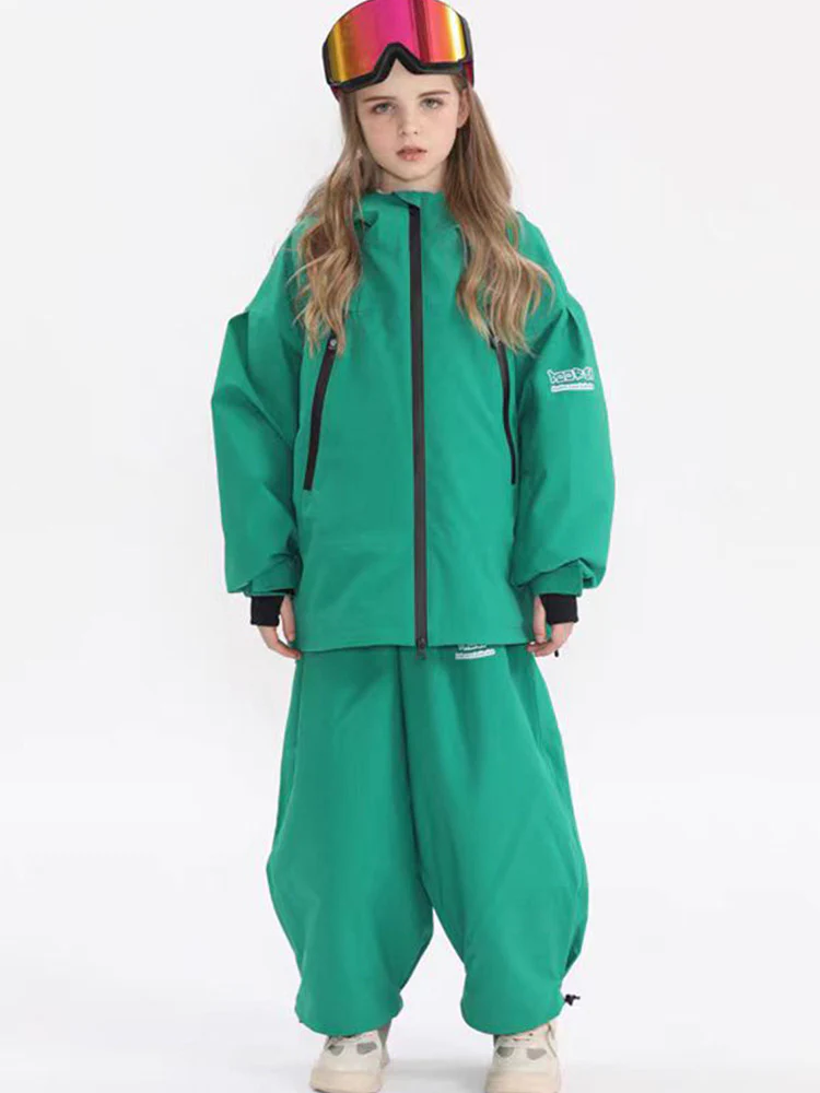 Doorek Kids Unisex Rabbit Ears Baggy Snowboard Suits - Image 4