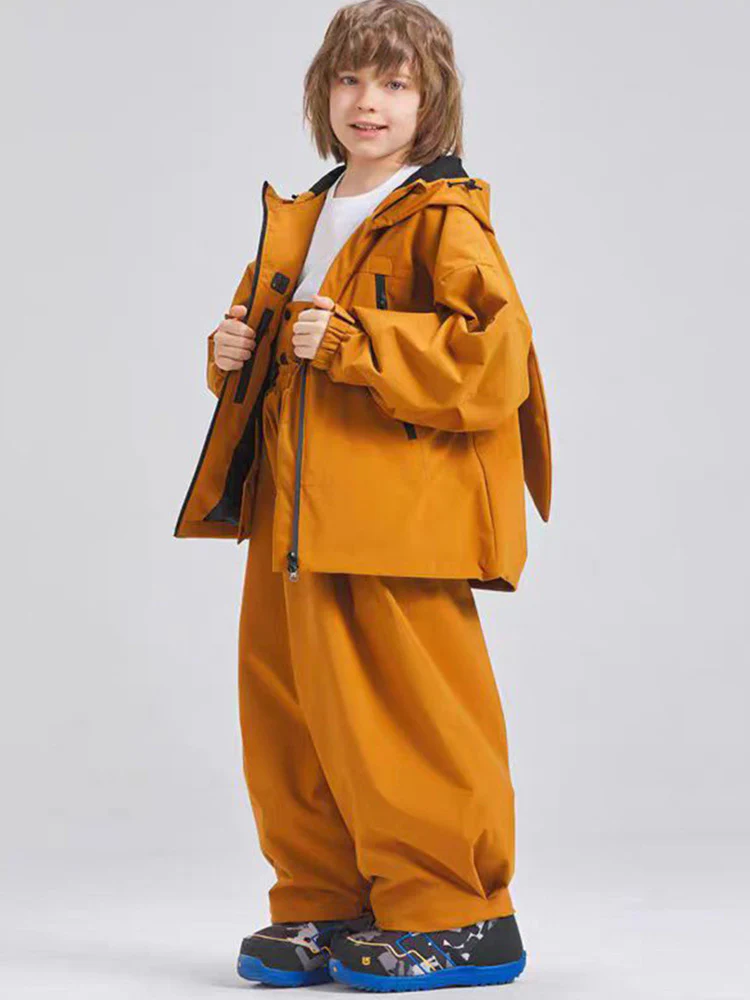 Doorek Kids Unisex Rabbit Ears Baggy Snowboard Suits - Image 7