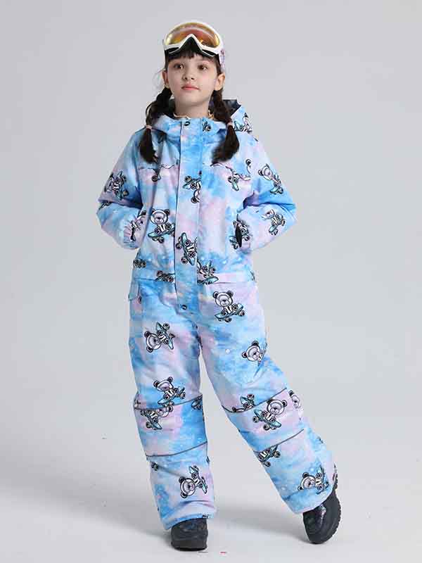 Girl & Boy's Animal World One Piece Snowsuits - Image 3