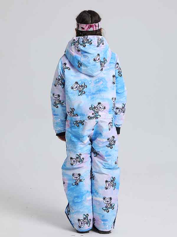 Girl & Boy's Animal World One Piece Snowsuits - Image 4