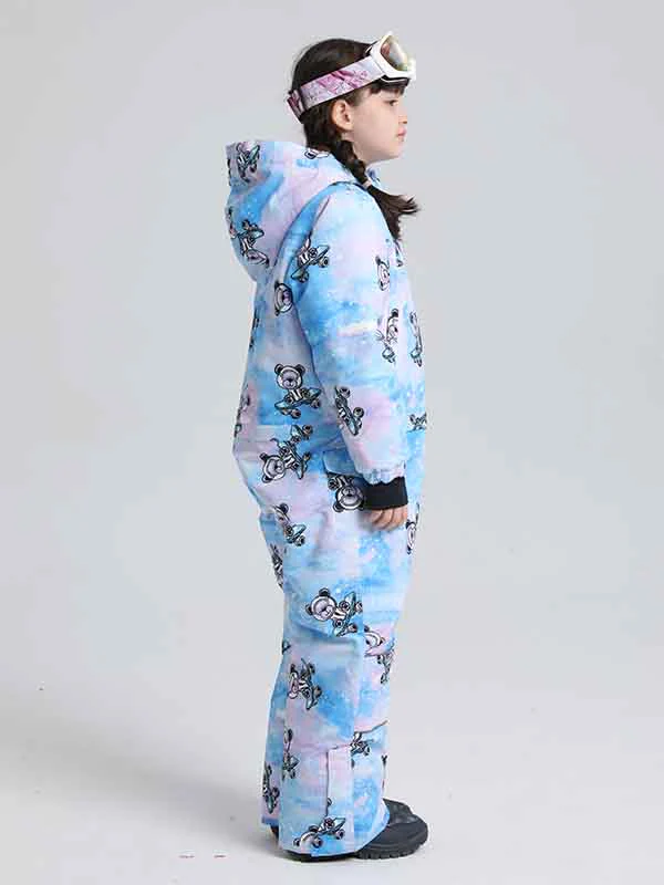 Girl & Boy's Animal World One Piece Snowsuits - Image 5