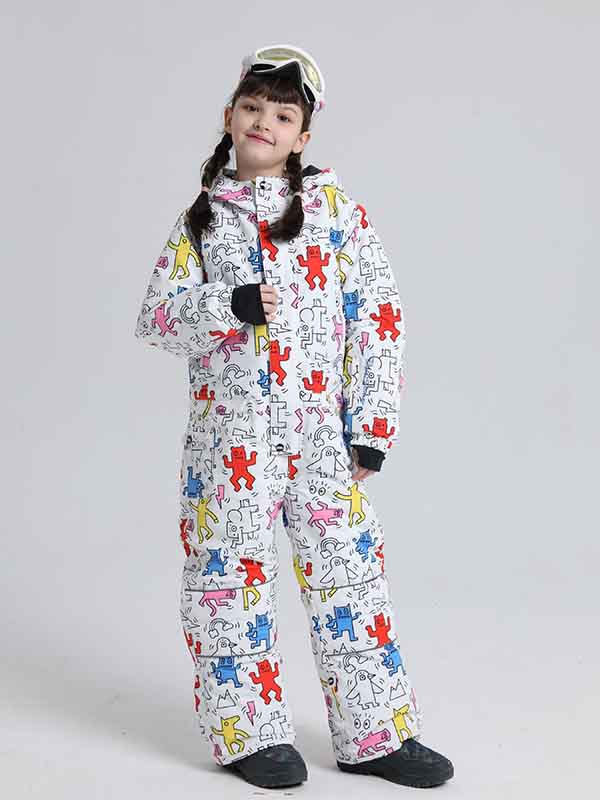 Girl & Boy's Animal World One Piece Snowsuits - Image 7