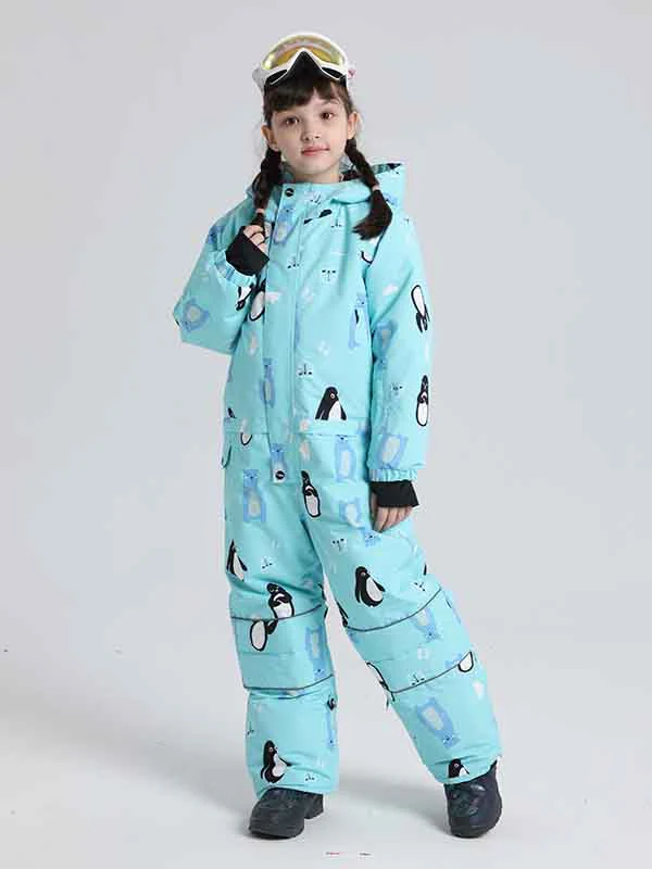 Girl & Boy's Penguin One Piece Snowsuits - Image 15