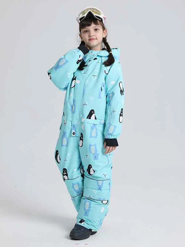 Girl & Boy's Penguin One Piece Snowsuits - Image 18