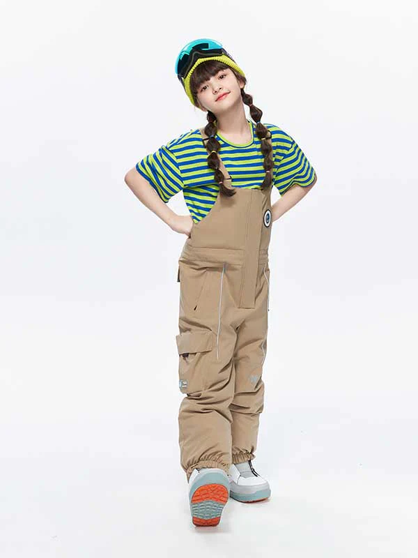 Girls High Experience Colorful Childhood Ski Pants Snow Bibs - Image 13