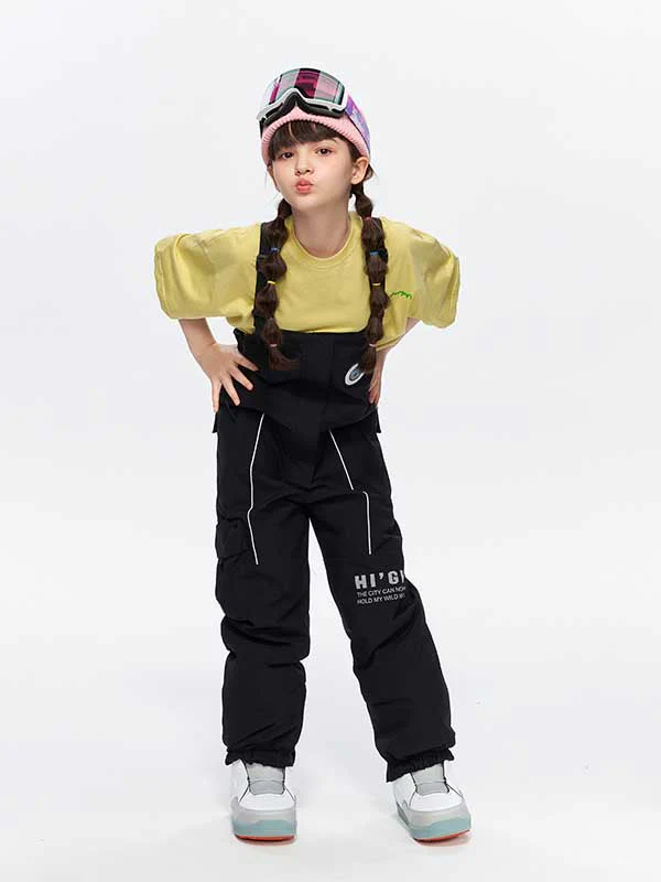 Girls High Experience Colorful Childhood Ski Pants Snow Bibs - Image 16