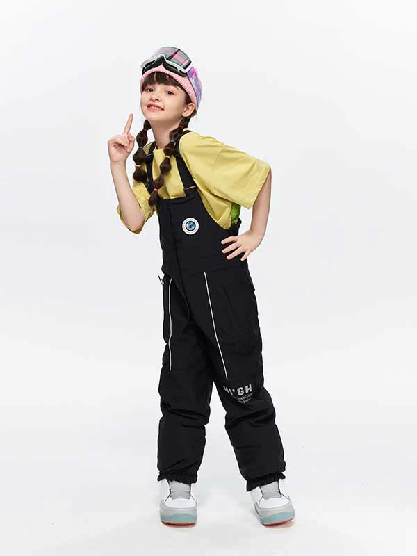 Girls High Experience Colorful Childhood Ski Pants Snow Bibs - Image 17