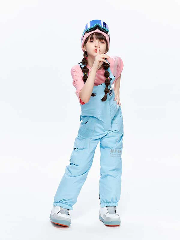 Girls High Experience Colorful Childhood Ski Pants Snow Bibs - Image 4