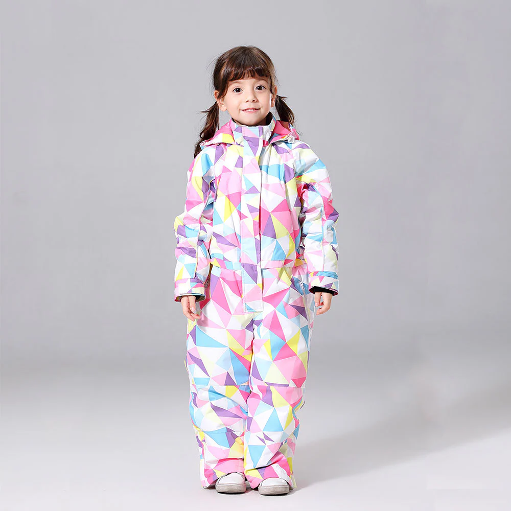 Girls One Piece New Style Fashion Ski Suits Winter Jumpsuit Snowsuits - Image 4