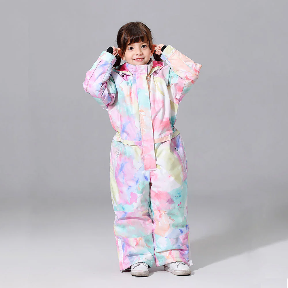 Girls One Piece Style Winter Fashion Ski Suits Winter Jumpsuit Snowsuits - Image 3