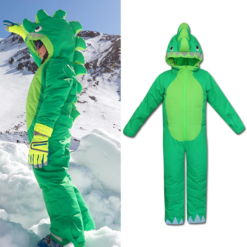 Girls Unisex Waterproof Winter Animal Friendly One Piece Jumpsuit Snowsuits - Image 6
