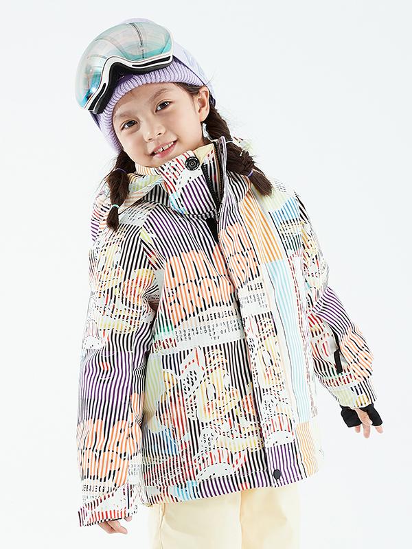 Girl's Vector Colorful Winter Insulated Snow Jacket - Image 5