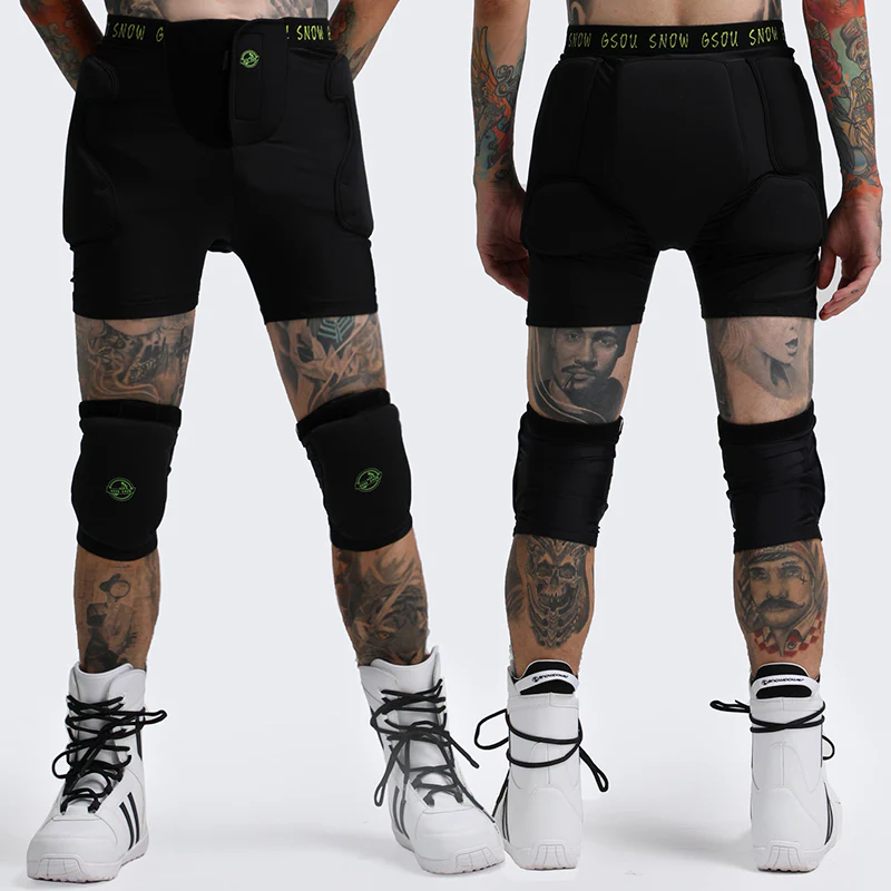 Gsou Snow Unisex Undercover Protective Shorts & Knee Pads Set - Image 4