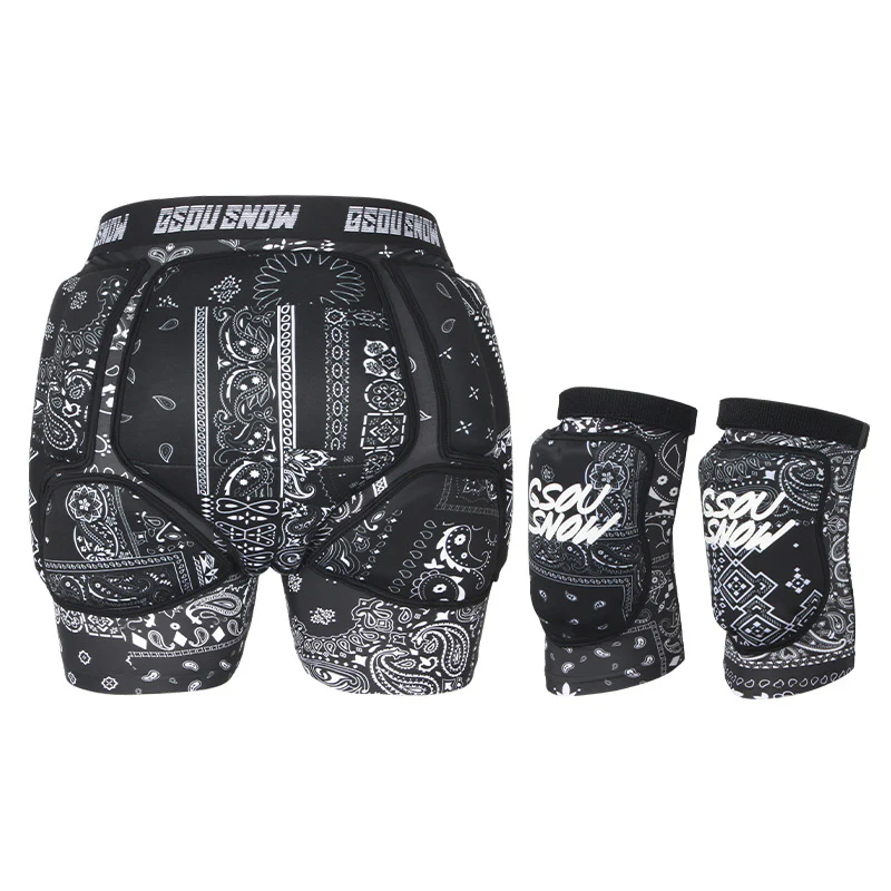 Gsou Snow Unisex Undercover Protective Shorts & Knee Pads Set - Image 7