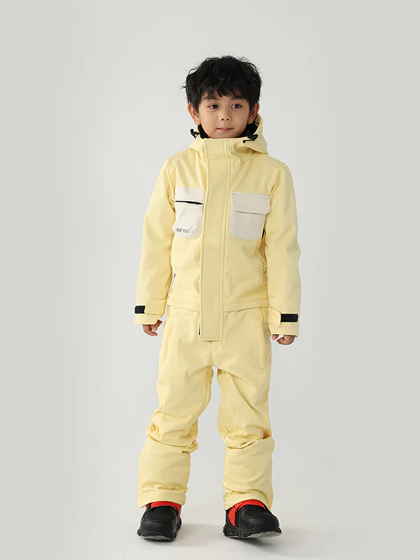 Kid's Air Pose Winter Warrior Block One Piece Snowsuit - Image 10