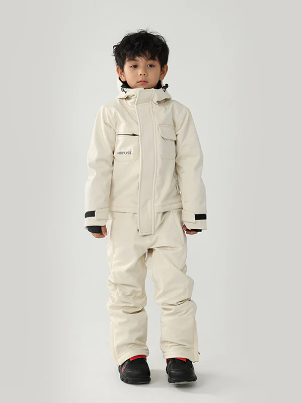Kid's Air Pose Winter Warrior Block One Piece Snowsuit - Image 11
