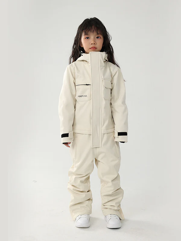Kid's Air Pose Winter Warrior Block One Piece Snowsuit - Image 12