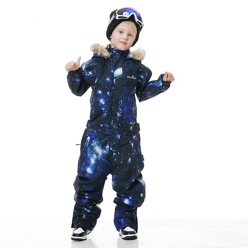 Kid's Blue Magic Waterproof Colorful One Piece Coveralls Ski Suits Winter Jumpsuits - Image 10