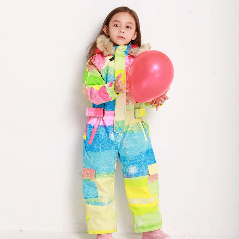 Kid's Blue Magic Waterproof Colorful One Piece Coveralls Ski Suits Winter Jumpsuits - Image 6