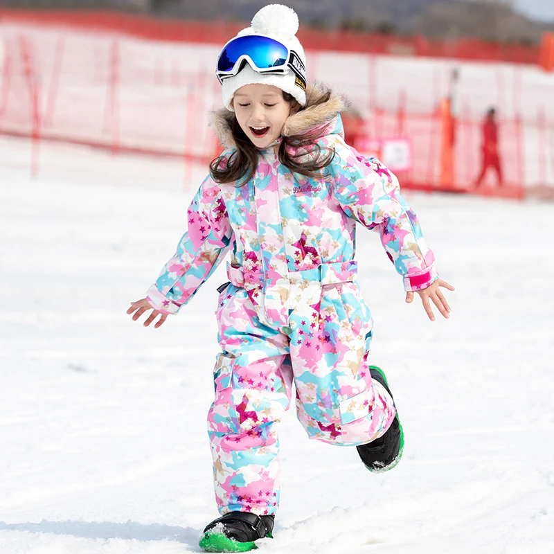 Kid's Blue Magic Waterproof Colorful One Piece Coveralls Ski Suits Winter Jumpsuits - Image 7