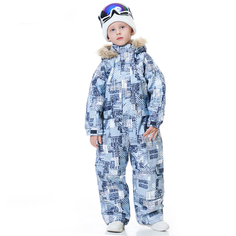 Kid's Blue Magic Waterproof Colorful One Piece Coveralls Ski Suits Winter Jumpsuits - Image 9