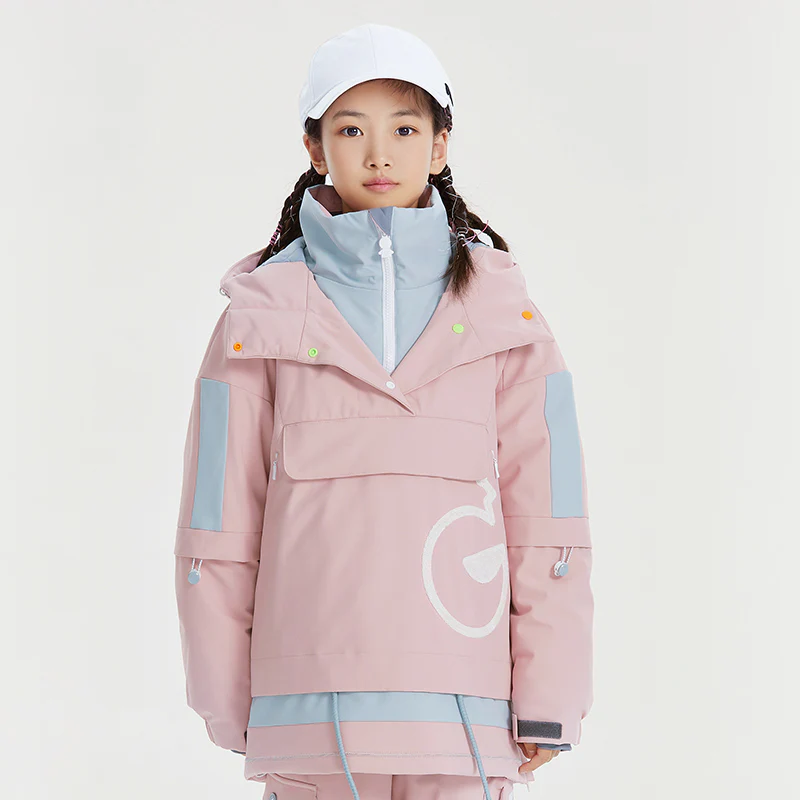 Kids High Experience Boundary Line Winter Sportswear Waterproof Ski Jacket - Image 3