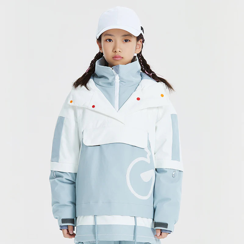 Kids High Experience Boundary Line Winter Sportswear Waterproof Ski Jacket - Image 4