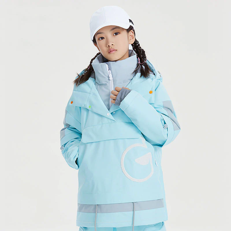 Kids High Experience Boundary Line Winter Sportswear Waterproof Ski Jacket - Image 5