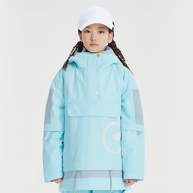 Kids High Experience Boundary Line Winter Sportswear Waterproof Ski Jacket - Image 6