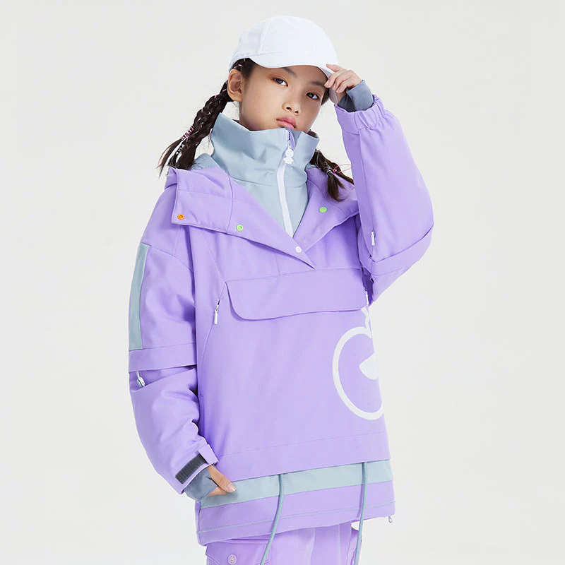 Kids High Experience Boundary Line Winter Sportswear Waterproof Ski Jacket - Image 7