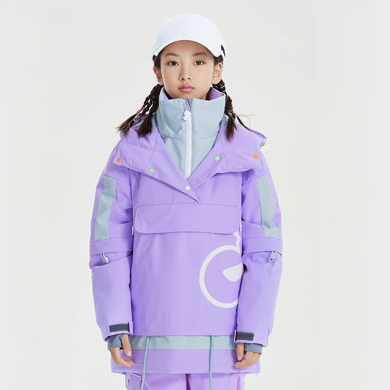 Kids High Experience Boundary Line Winter Sportswear Waterproof Ski Jacket - Image 8