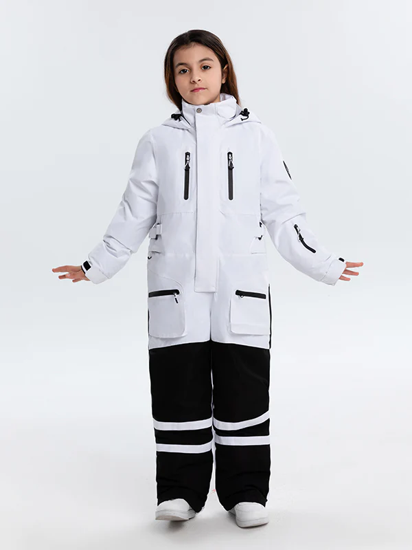 Kid's Unisex Arctic Queen Stylish One Piece Snowboard Ski Snowsuits - Image 8