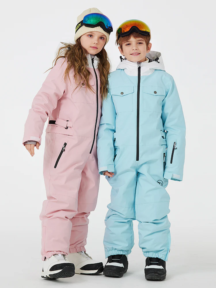 Kid's Unisex Mountain Explorer Waterproof One Piece Snow Suits - Image 11