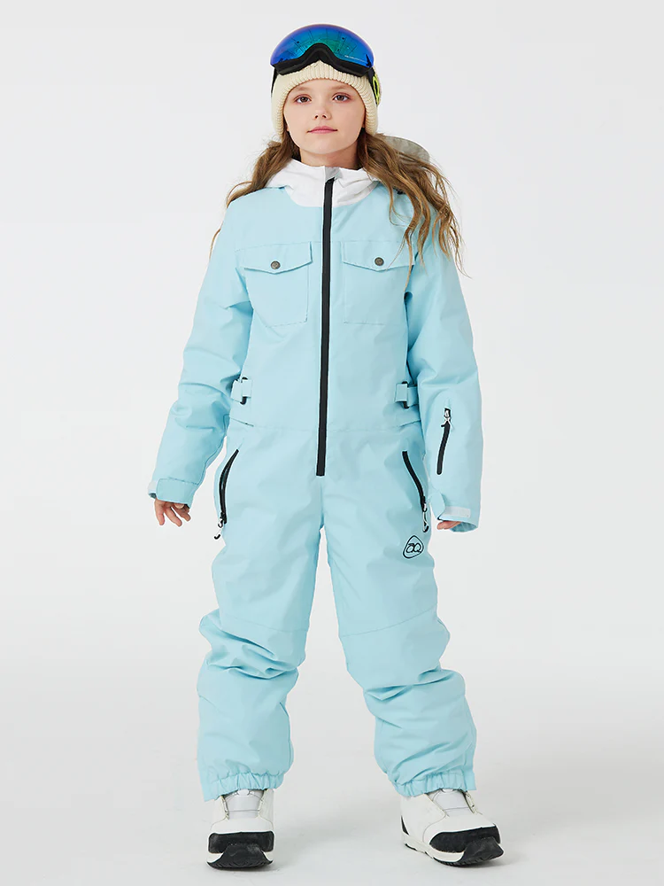 Kid's Unisex Mountain Explorer Waterproof One Piece Snow Suits - Image 13