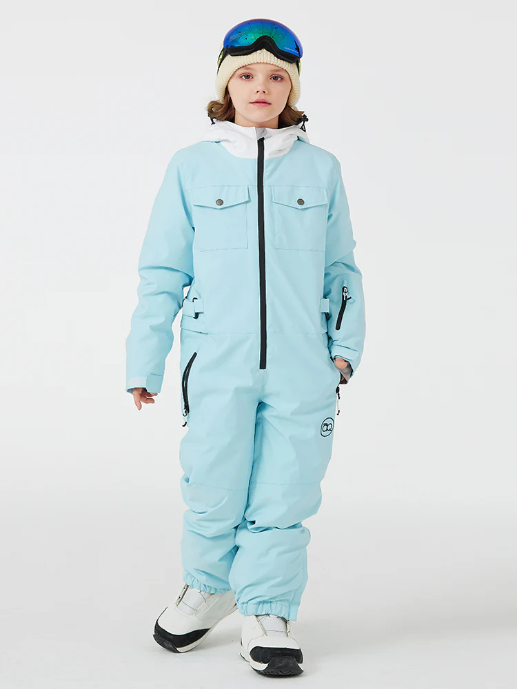 Kid's Unisex Mountain Explorer Waterproof One Piece Snow Suits - Image 14