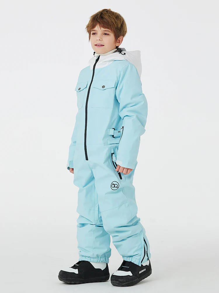 Kid's Unisex Mountain Explorer Waterproof One Piece Snow Suits - Image 15