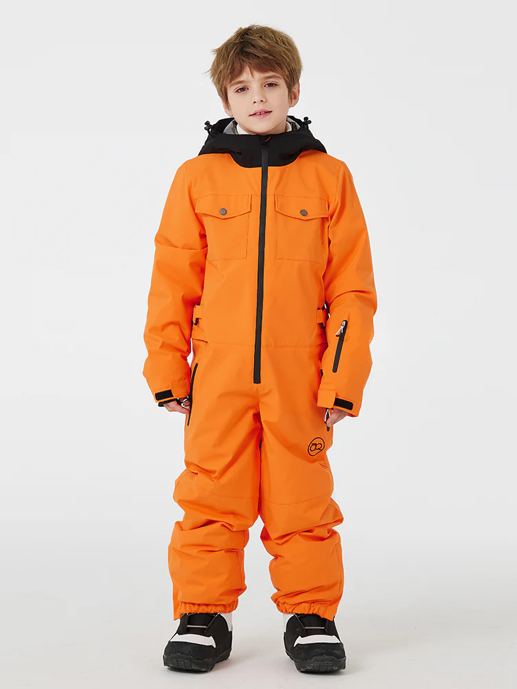 Kid's Unisex Mountain Explorer Waterproof One Piece Snow Suits - Image 16