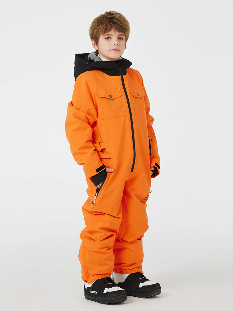 Kid's Unisex Mountain Explorer Waterproof One Piece Snow Suits - Image 17