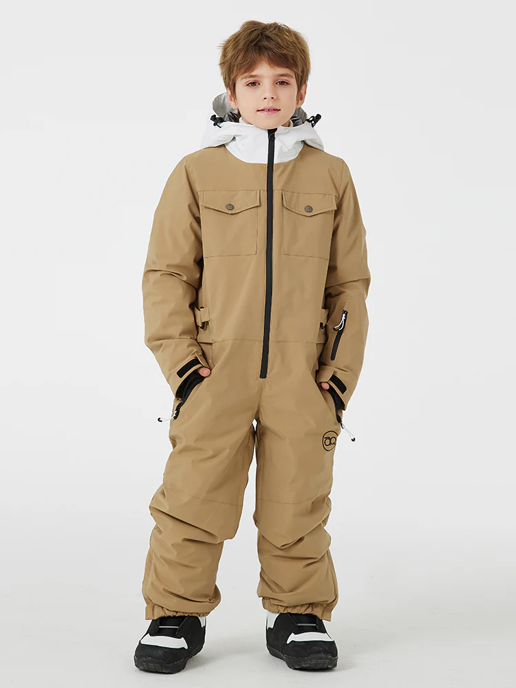 Kid's Unisex Mountain Explorer Waterproof One Piece Snow Suits - Image 6