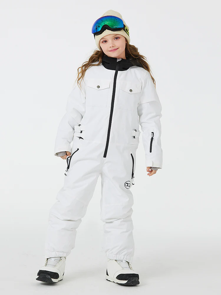 Kid's Unisex Mountain Explorer Waterproof One Piece Snow Suits - Image 8