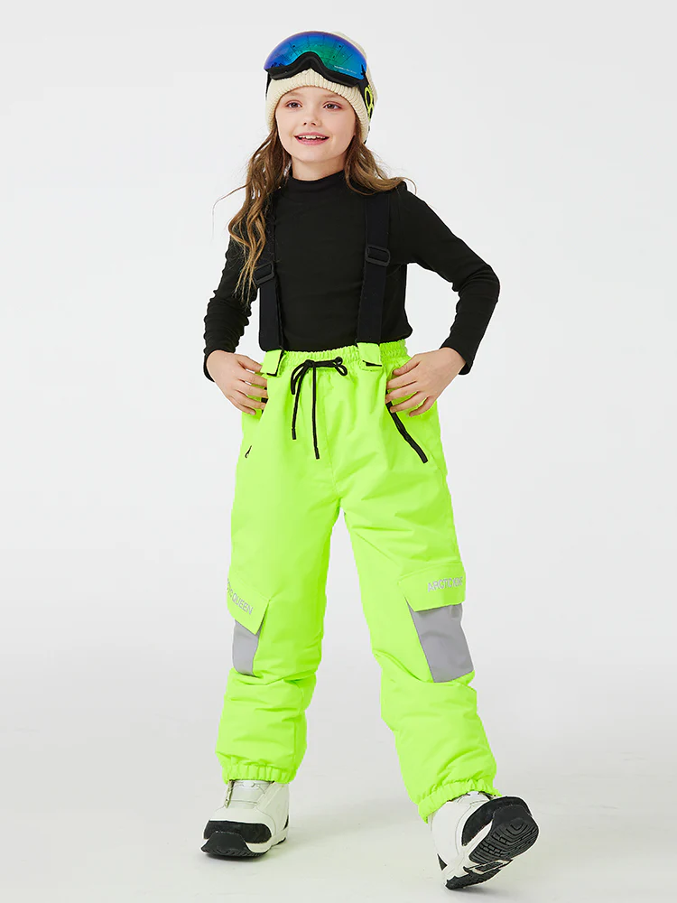 Kid's Unisex Mountain Lover Waterproof Snow Pants Ski Bibs - Image 10