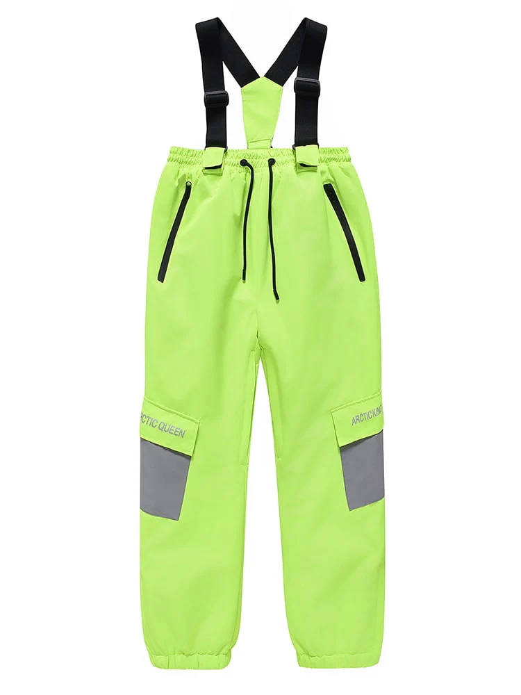 Kid's Unisex Mountain Lover Waterproof Snow Pants Ski Bibs - Image 12